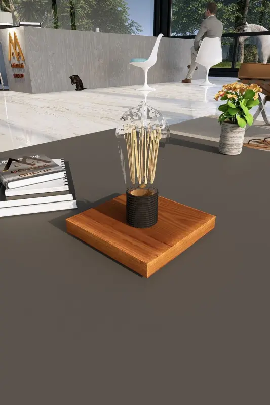 Natural Wood Lampshade Headless Floor Lamp Lighting-SIMPLE - GÖKDAĞ GROUP G G