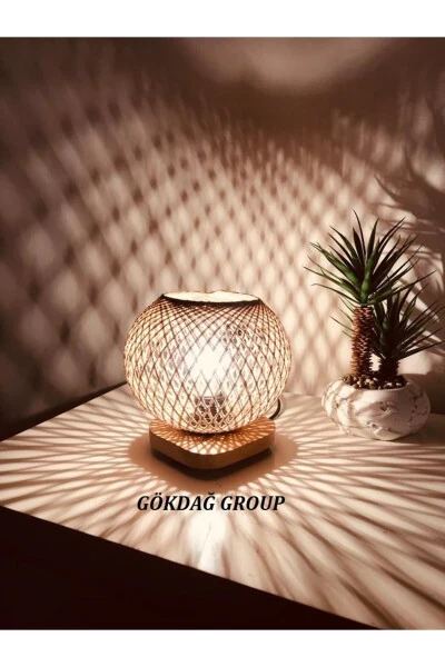 Natural Wood Lampshade Jute Wicker Headlight Floor Lamp Lighting - GÖKDAĞ GROUP G G