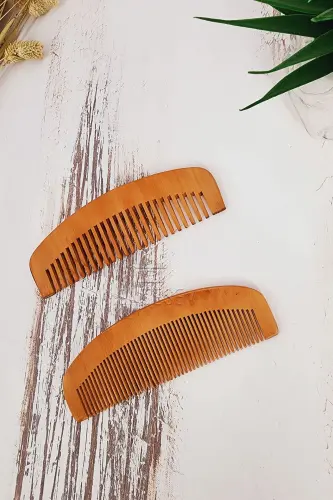 Natural Wooden Comb Set-2 MODEL - MONTESEV (1)