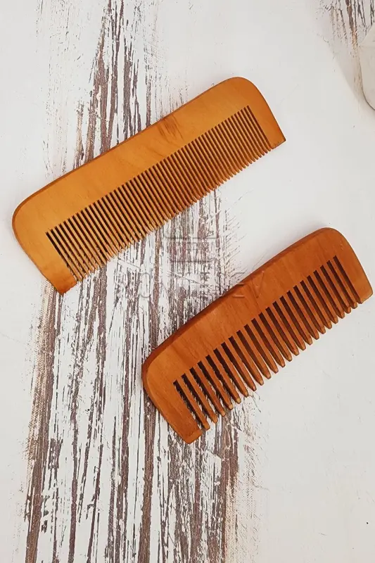Natural Wooden Comb Set-2 MODEL - 4