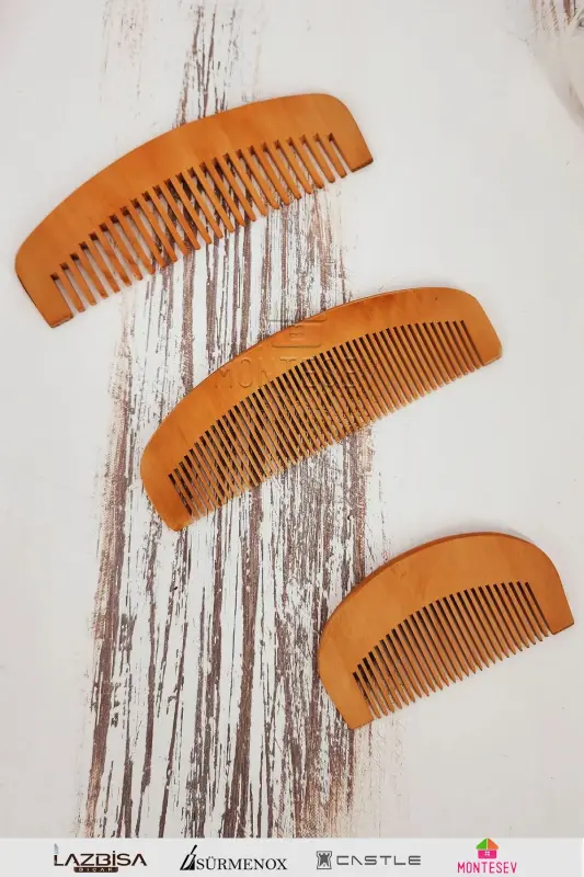 Natural Wooden Comb Set-3 MODEL - MONTESEV