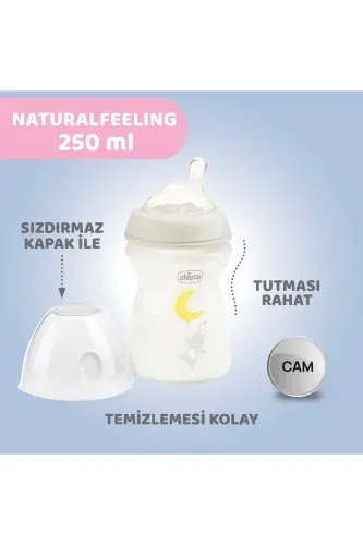 Naturalfeeling Cam Cam Biberon 250 ml Shaffof 2 oy - 7
