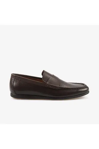 Натуральная Кожа Резиновая Подошва Мужская Повседневная Обувь 2322-Кофе Флотер - 1