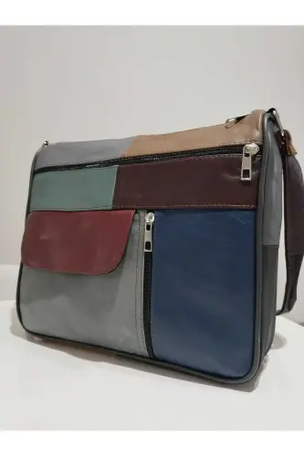 НАТУРАЛЬНАЯ КОЖАНАЯ ЖЕНСКАЯ СУМКА (27СМ X 25СМ) - Многоцветный 45 - 3