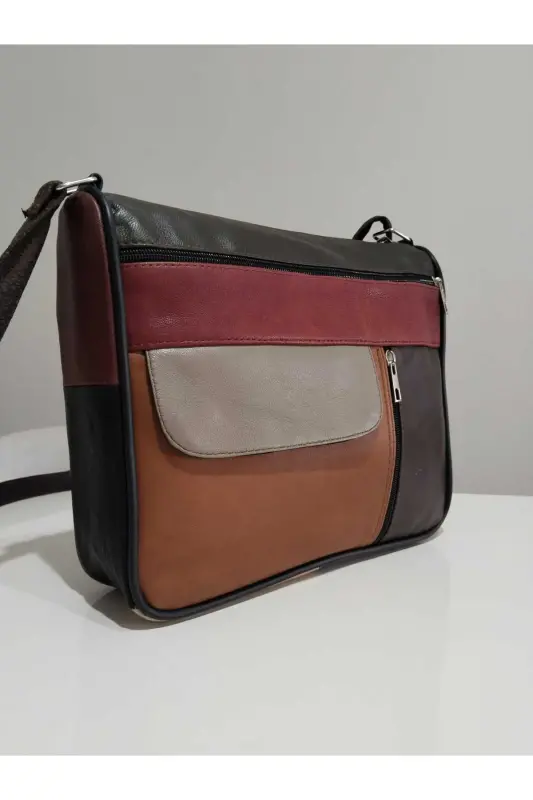 НАТУРАЛЬНАЯ КОЖАНАЯ ЖЕНСКАЯ СУМКА (27СМ X 25СМ) - Многоцветный 68 - 2