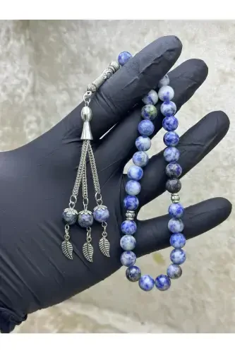 Натуральный камень Четки Содалит Камень 33 мужские четки-синий - 1