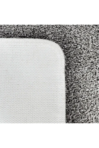 Натуральный нескользящий коврик для ванной, моющийся, серый, shaggy, 3 предмета, 1 шт. 60x100 см, 2 шт. 60x50 см - 5