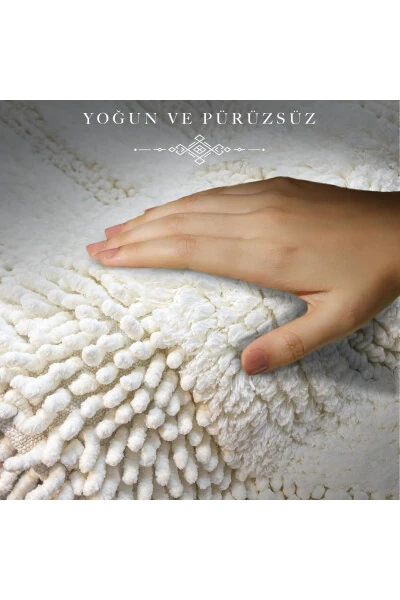 Натуральный хлопковый спагетти овальный крем 2-х местный коврик для ванной набор коврик для ванной унитаз - 5