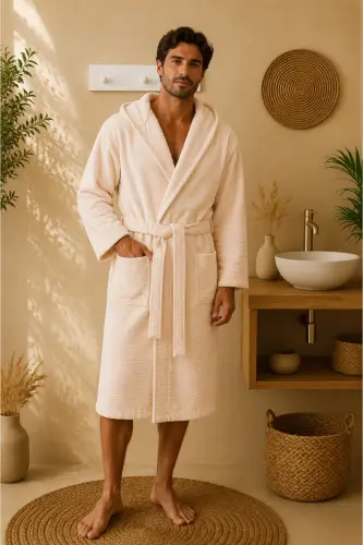 Nature Hooded Plus Size Bathrobe 