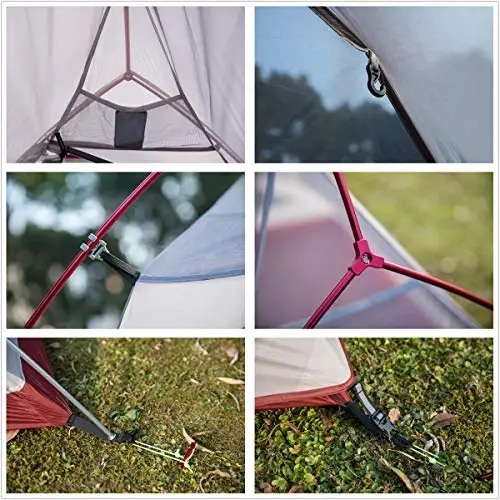 Naturehike Cloud-Up 2 kishilik chodir Yengil orqa sumkasi chodiri oyoq izi bilan - Erkin turuvchi o'ta engil lager yurish orqa sumkasi chodirlari ikki kishilik chodir - 5