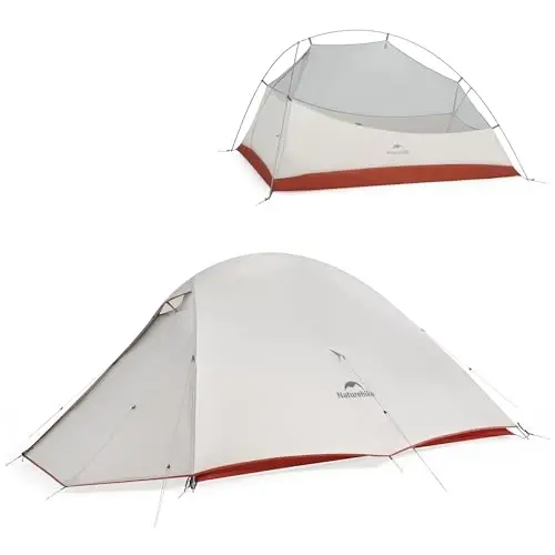 Naturehike Cloud-Up 2 Person Tent Lightweight Backpacking Tent with Footprint - Free Standing Ultralight Camping Hiking Backpack Tents Two Person Tent 