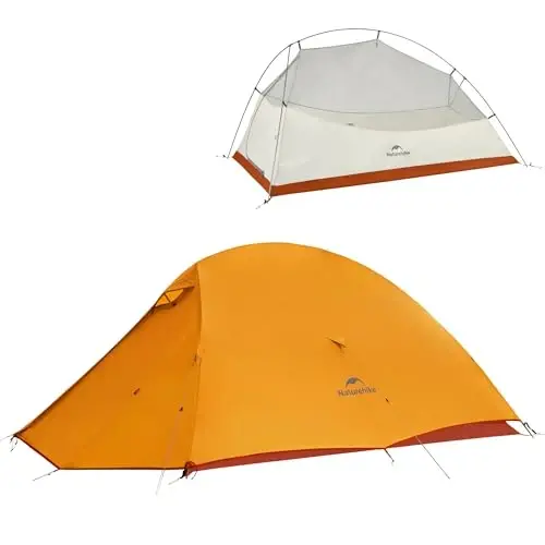 Naturehike Cloud-Up 2 Person Tent Lightweight Backpacking Tent with Footprint - Free Standing Ultralight Camping Hiking Backpack Tents Two Person Tent 