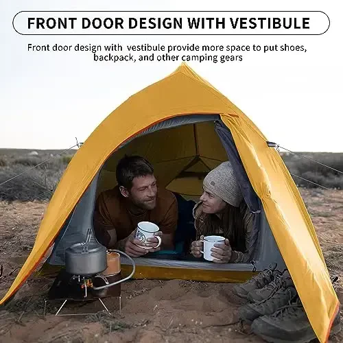 Naturehike Cloud-Up 2 Person Tent Lightweight Backpacking Tent with Footprint - Free Standing Ultralight Camping Hiking Backpack Tents Two Person Tent - 6