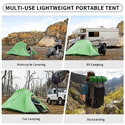Naturehike Cloud-Up 2 Person Tent Lightweight Backpacking Tent with Footprint - Free Standing Ultralight Camping Hiking Backpack Tents Two Person Tent - 6