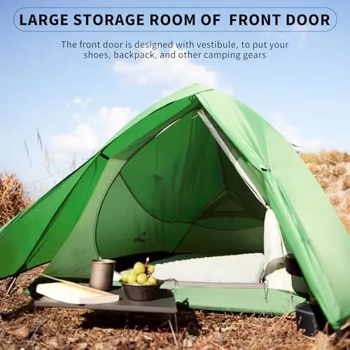 Naturehike Cloud-Up 2 Person Tent Lightweight Backpacking Tent with Footprint - Free Standing Ultralight Camping Hiking Backpack Tents Two Person Tent - 5