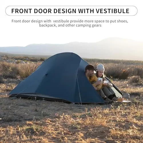 Naturehike Cloud-Up 2 Person Tent Lightweight Backpacking Tent with Footprint - Free Standing Ultralight Camping Hiking Backpack Tents Two Person Tent - 6