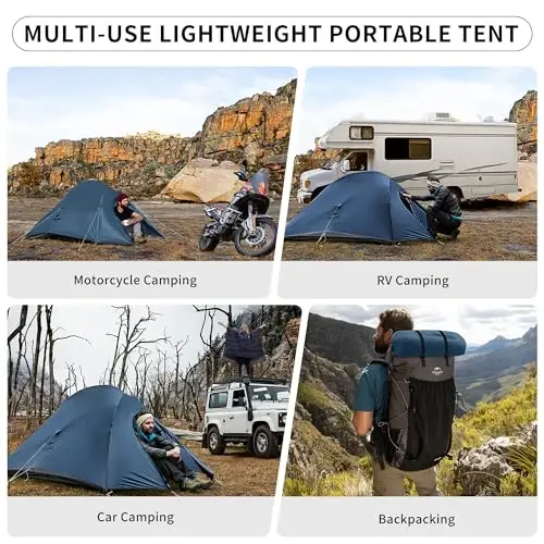 Naturehike Cloud-Up 2 Person Tent Lightweight Backpacking Tent with Footprint - Free Standing Ultralight Camping Hiking Backpack Tents Two Person Tent - 5