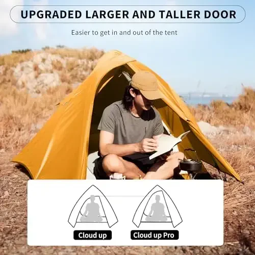 Naturehike Cloud-Up 2 Person Tent Lightweight Backpacking Tent with Footprint - Free Standing Ultralight Camping Hiking Backpack Tents Two Person Tent - 5