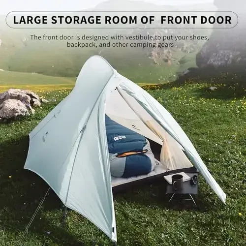 Naturehike Cloud-Up 2 Person Tent Lightweight Backpacking Tent with Footprint - Free Standing Ultralight Camping Hiking Backpack Tents Two Person Tent - 5