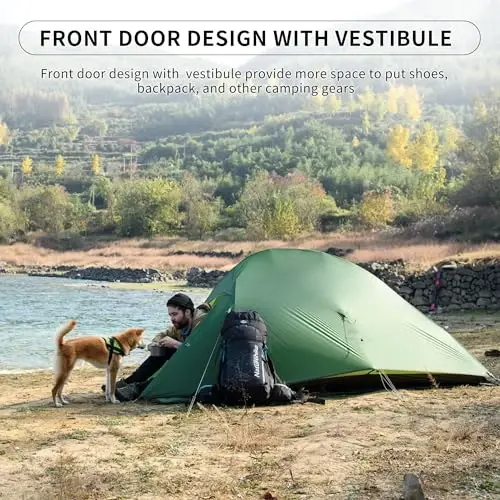 Naturehike Cloud-Up 2 Person Tent Lightweight Backpacking Tent with Footprint - Free Standing Ultralight Camping Hiking Backpack Tents Two Person Tent - 4