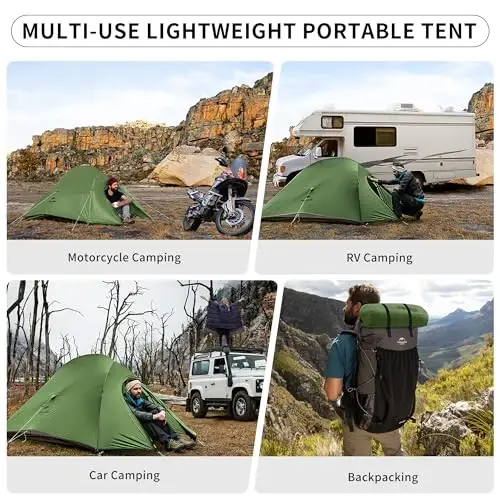 Naturehike Cloud-Up 2 Person Tent Lightweight Backpacking Tent with Footprint - Free Standing Ultralight Camping Hiking Backpack Tents Two Person Tent - 6