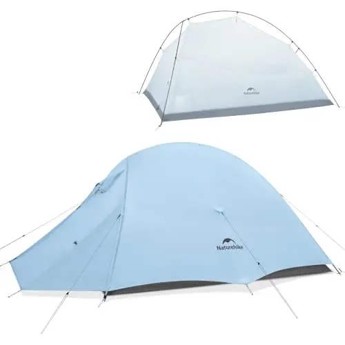 Naturehike Cloud-Up 2 Person Tent Lightweight Backpacking Tent with Footprint - Free Standing Ultralight Camping Hiking Backpack Tents Two Person Tent 