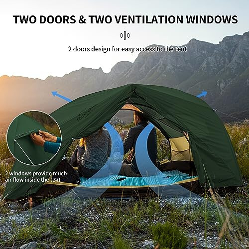 Naturehike Star River 2 Person Backpacking Tent, Double Layer Ultralight Two Person Tent for Camping Hiking, 2 Man Lightweight Tent for Cycling, Bikepacking - NATUREHIKE (1)