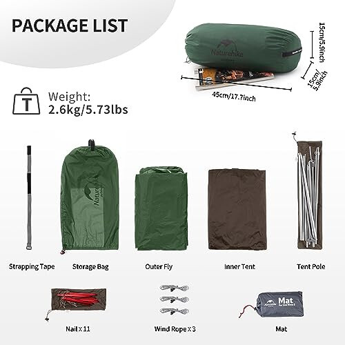 Naturehike Star River 2 Person Backpacking Tent, Double Layer Ultralight Two Person Tent for Camping Hiking, 2 Man Lightweight Tent for Cycling, Bikepacking - 6