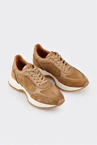 Naturel Deri Kadın Spor Ayakkabı - Naturel - ELLE SHOES (1)