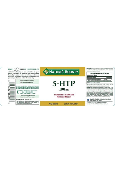 Nature's Bounty 5-HTP 100 Mg 30 Capsules - 2