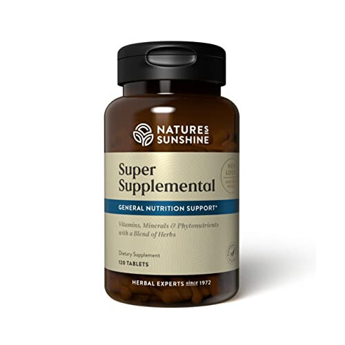 Nature's Sunshine Super Supplemental, 120 Tablets | Multivitamin for Men and Women Provides Vitamins, Minerals, Amino Acids, Herbs, Fruit Powders, Veggie Powders, and Carotenoids - 1