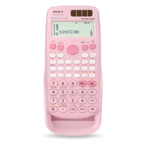 Scientific Calculators, IPEROT Pink Scientific Calculator 417 Function, Desktop Math Solar Calculators School Supplies Suitable for High School and College Students Algebra and Other Math Textbooks 