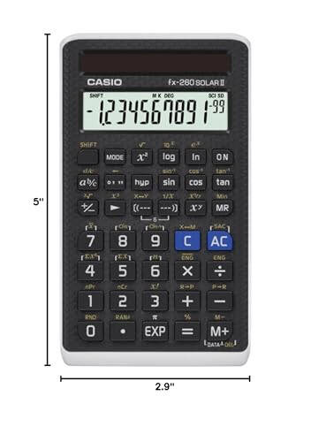 Научный калькулятор Casio fx-260SOLARII, однострочный, черный - 4