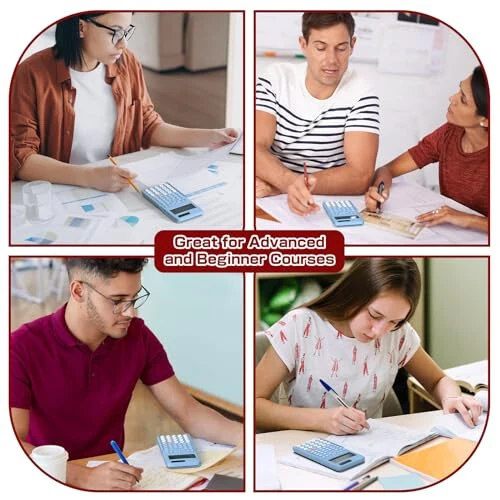 Научный калькулятор для студентов, калькулятор 991 MS для средней и старшей школы с чехлом (991MS-синий) - 6