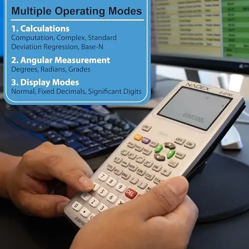 Научный калькулятор с графическими функциями для студентов колледжей и старших классов, инженерии, высшей математики, математического анализа, алгебры, геометрии, тригонометрии, статистики, физики, химии - Серебряный - 6