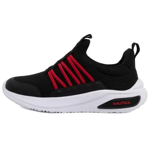 Nautica Bolalar uchun Sport Slip-On Krossovkalari - O'g'il va qizlar uchun qulay Bungee yugurish pabzallari - Faol bolalar uchun zamonaviy va qo'llab-quvvatlovchi poyabzal - 2