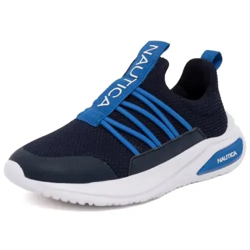 Nautica Bolalar uchun Sport Slip-On Krossovkalari - O'g'il va qizlar uchun qulay Bungee yugurish poyabzali - 1