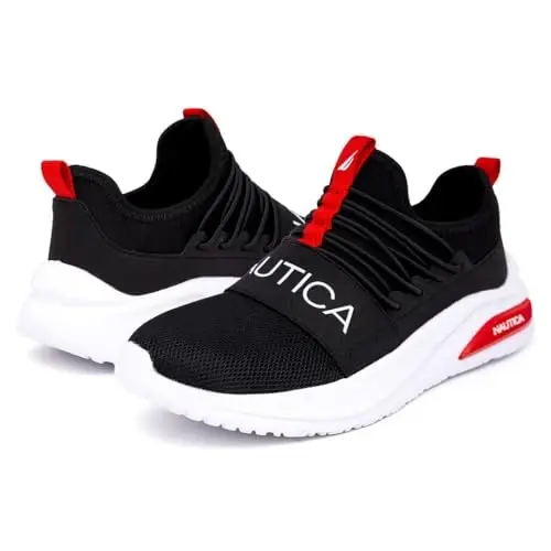 Nautica Bolalar uchun Sport Slip-On Krossovkalari - O'g'il va qizlar uchun qulay Bungee yugurish poyabzali - Faol bolalar uchun zamonaviy va qo'llab-quvvatlovchi poyabzal - 5
