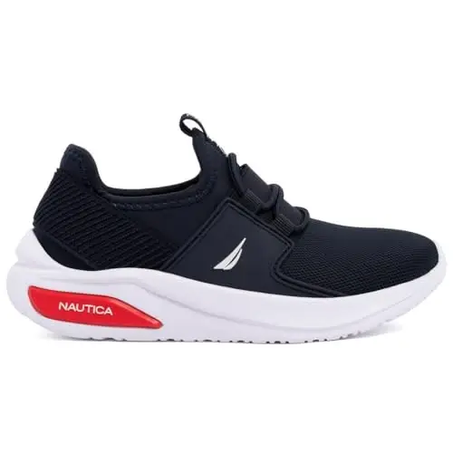 Nautica Kids Athletic Slip-On Sneakers - Comfortable Bungee Running Shoes for Boys and Girls - Stylish and Supportive Footwear for Active Kids (Big Kid/Little Kid/Toddler) - 2