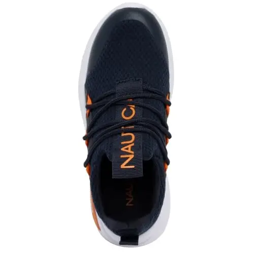Nautica Kids Athletic Slip-On Sneakers - Comfortable Bungee Running Shoes for Boys and Girls - Stylish and Supportive Footwear for Active Kids (Big Kid/Little Kid/Toddler) - 4