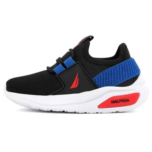 Nautica Kids Athletic Slip-On Sneakers - Comfortable Bungee Running Shoes for Boys and Girls - Stylish and Supportive Footwear for Active Kids (Big Kid/Little Kid/Toddler) - 2
