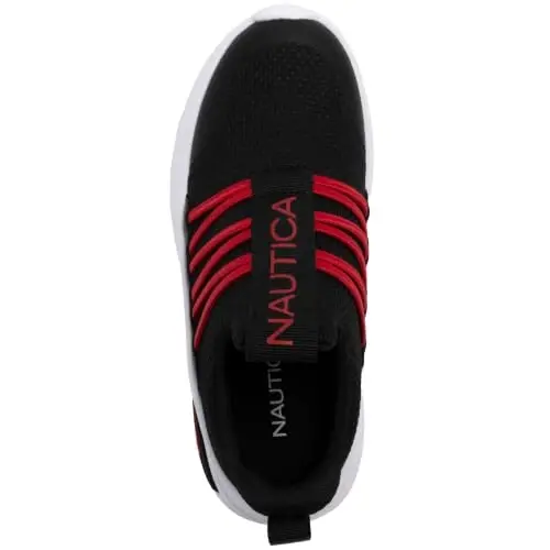 Nautica Kids Athletic Slip-On Sneakers - Comfortable Bungee Running Shoes for Boys and Girls - Stylish and Supportive Footwear for Active Kids (Big Kid/Little Kid/Toddler) - 4