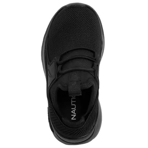 Nautica Kids Athletic Slip-On Sneakers - Comfortable Bungee Running Shoes for Boys and Girls - Stylish and Supportive Footwear for Active Kids (Big Kid/Little Kid/Toddler) - 4