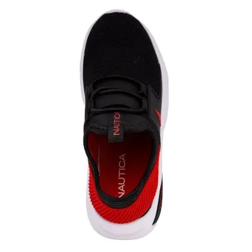 Nautica Kids Athletic Slip-On Sneakers - Comfortable Bungee Running Shoes for Boys and Girls - Stylish and Supportive Footwear for Active Kids (Big Kid/Little Kid/Toddler) - 4