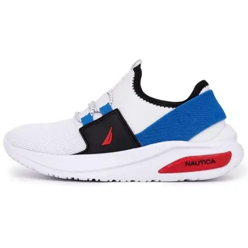 Nautica Kids Athletic Slip-On Sneakers - Comfortable Bungee Running Shoes for Boys and Girls - Stylish and Supportive Footwear for Active Kids (Big Kid/Little Kid/Toddler) - 2