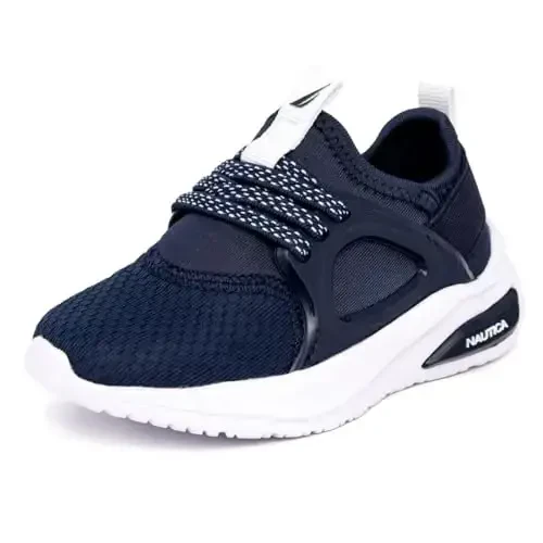 Nautica Kids Athletic Slip-On Sneakers - Comfortable Bungee Running Shoes for Boys and Girls - Stylish and Supportive Footwear for Active Kids (Big Kid/Little Kid/Toddler) - NAUTICA