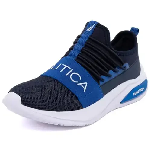 Nautica Kids Athletic Slip-On Sneakers - Comfortable Bungee Running Shoes for Boys and Girls - Stylish and Supportive Footwear for Active Kids (Big Kid/Little Kid/Toddler) - 1