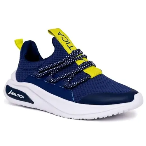 Nautica Kids Athletic Slip-On Sneakers - Comfortable Bungee Running Shoes for Boys and Girls - Stylish and Supportive Footwear for Active Kids (Big Kid/Little Kid/Toddler) - 1