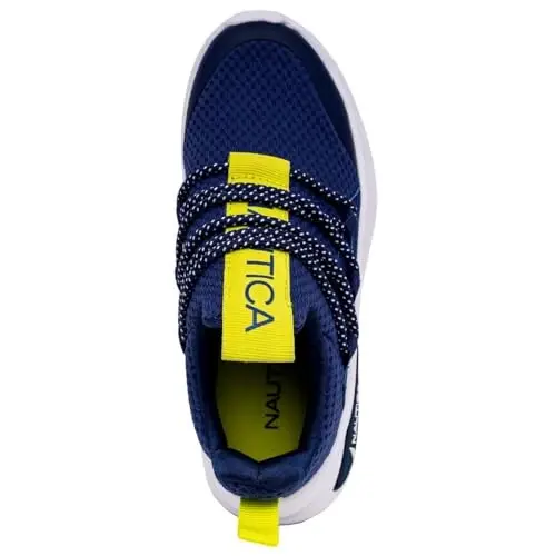Nautica Kids Athletic Slip-On Sneakers - Comfortable Bungee Running Shoes for Boys and Girls - Stylish and Supportive Footwear for Active Kids (Big Kid/Little Kid/Toddler) - 4