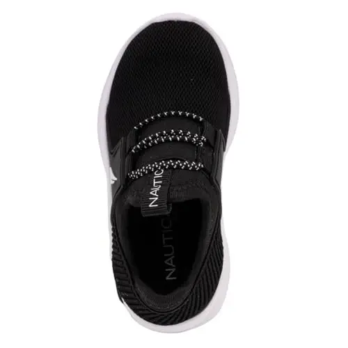 Nautica Kids Athletic Slip-On Sneakers - Comfortable Bungee Running Shoes for Boys and Girls - Stylish and Supportive Footwear for Active Kids (Big Kid/Little Kid/Toddler) - 4